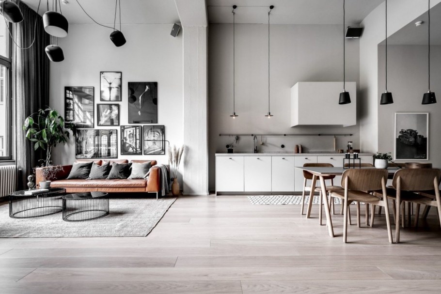 Гостиная Сканди лофт