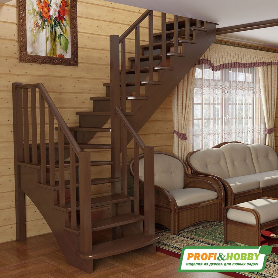 Винтовая лестница на антресольный этаж