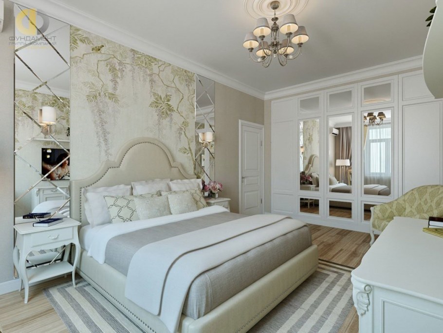 Маленькая спальня в светлых тонах