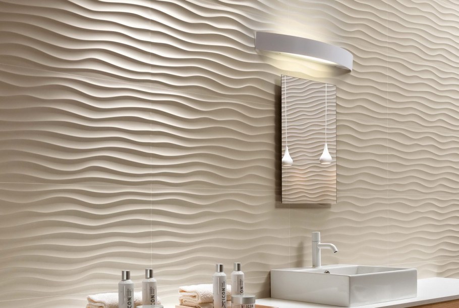 Atlas Concorde 3d Wall Dune White Matt 40x80
