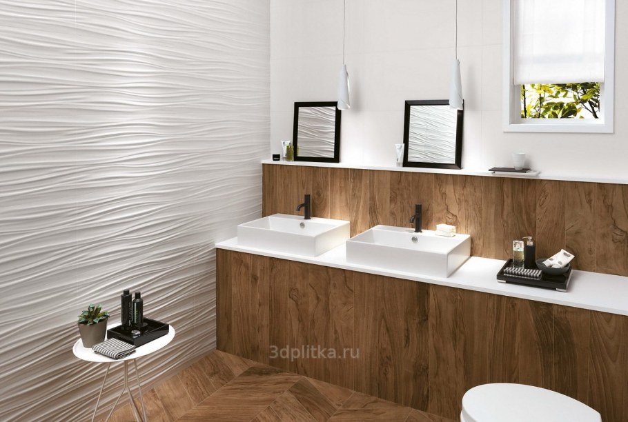 Плитка Atlas Concorde 3d Wall Design Dune White Matt