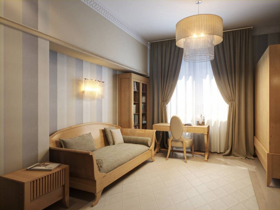 Обои на потолок увеличивающие высоту