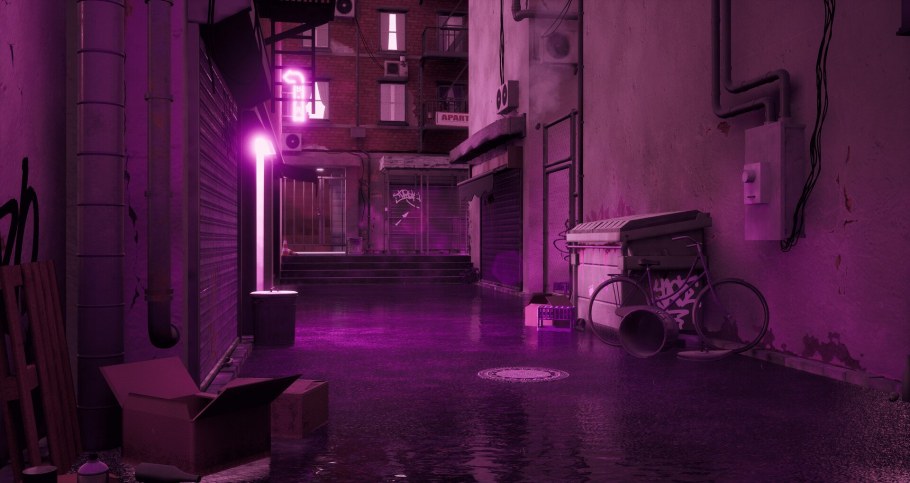 Фиолетовый интерьер