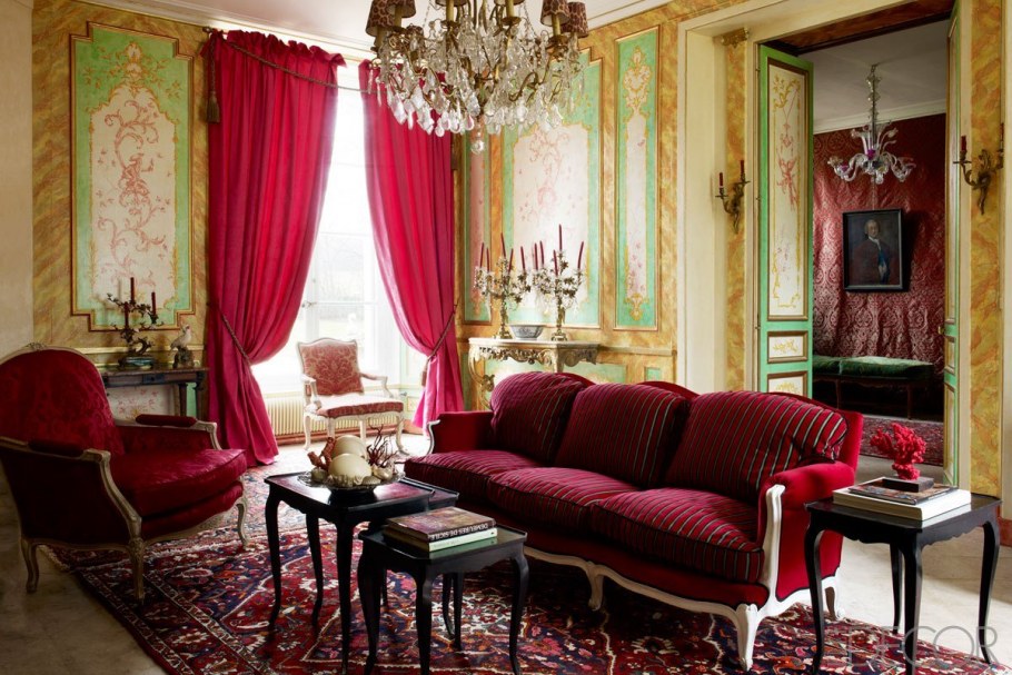 Шторы в спальню в стиле арт деко