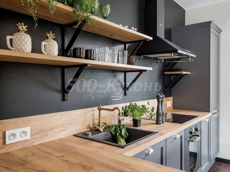 Кухни с полками
