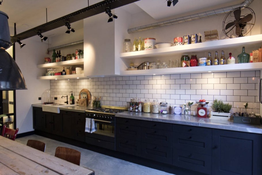 Кухонный фартук без верхних шкафов