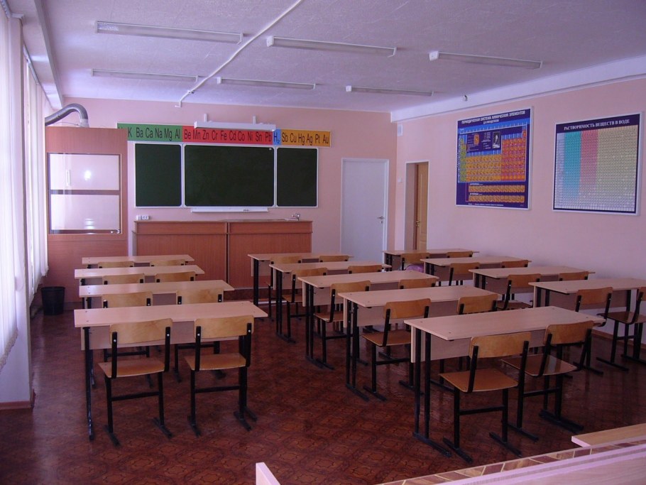 Стены в школьном кабинете