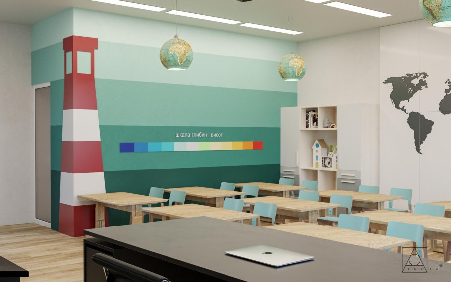 Яркий интерьер офиса