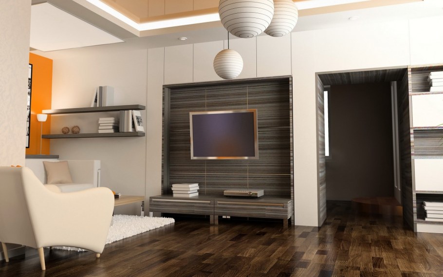 Подсветка стены с телевизором