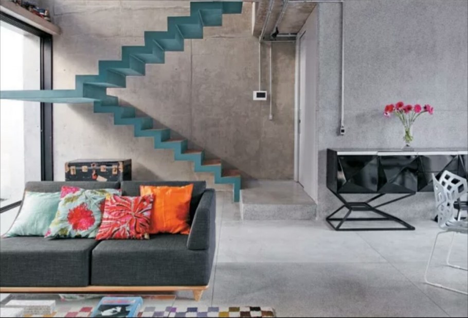 Лофт стиль лестница бетон