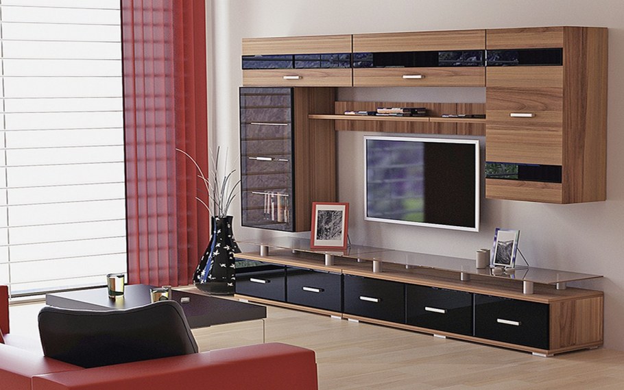 Гостиная с компьютерным столом