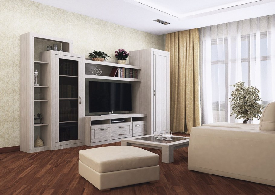 Угловые стенки в гостиную