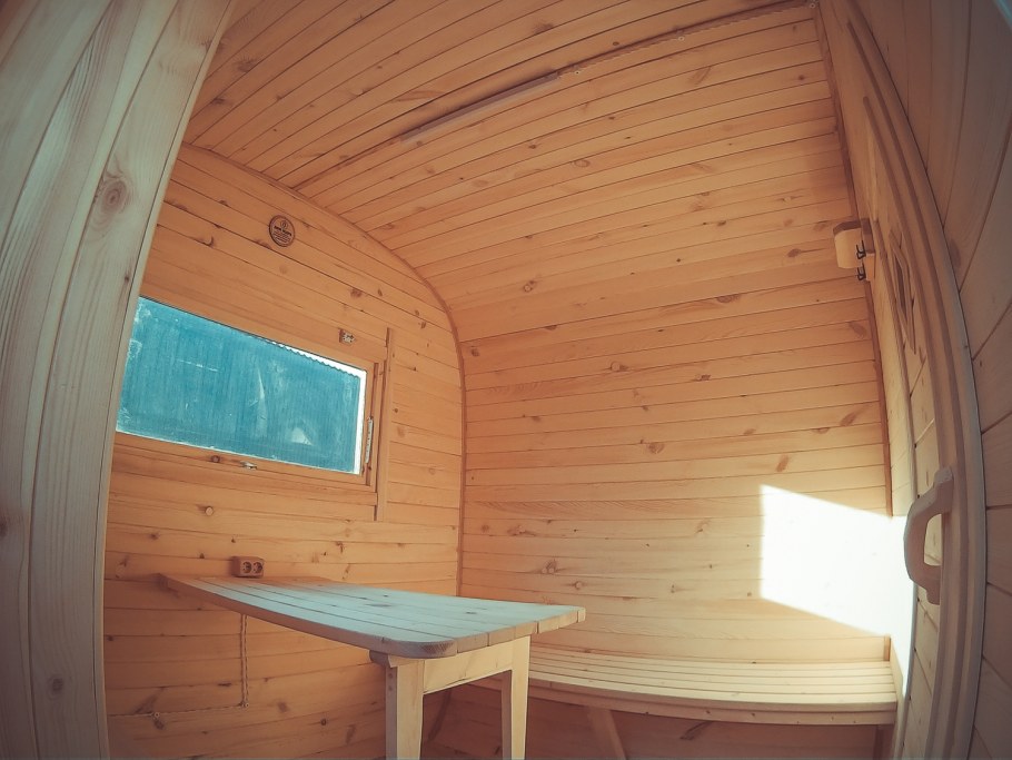 Баня бочка внутри