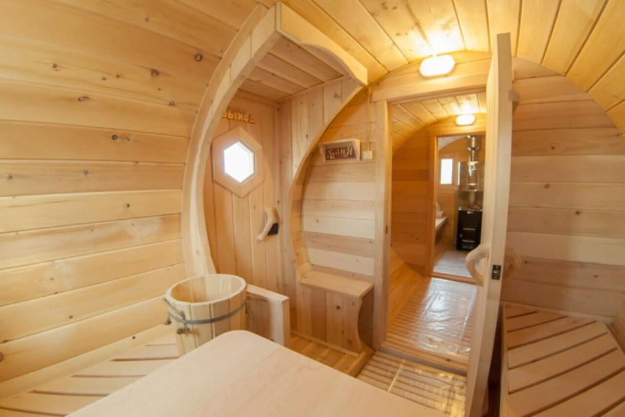 Баня бочка 6м внутри