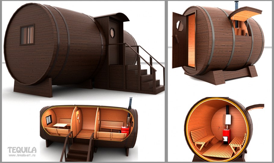 Дом бочка внутри