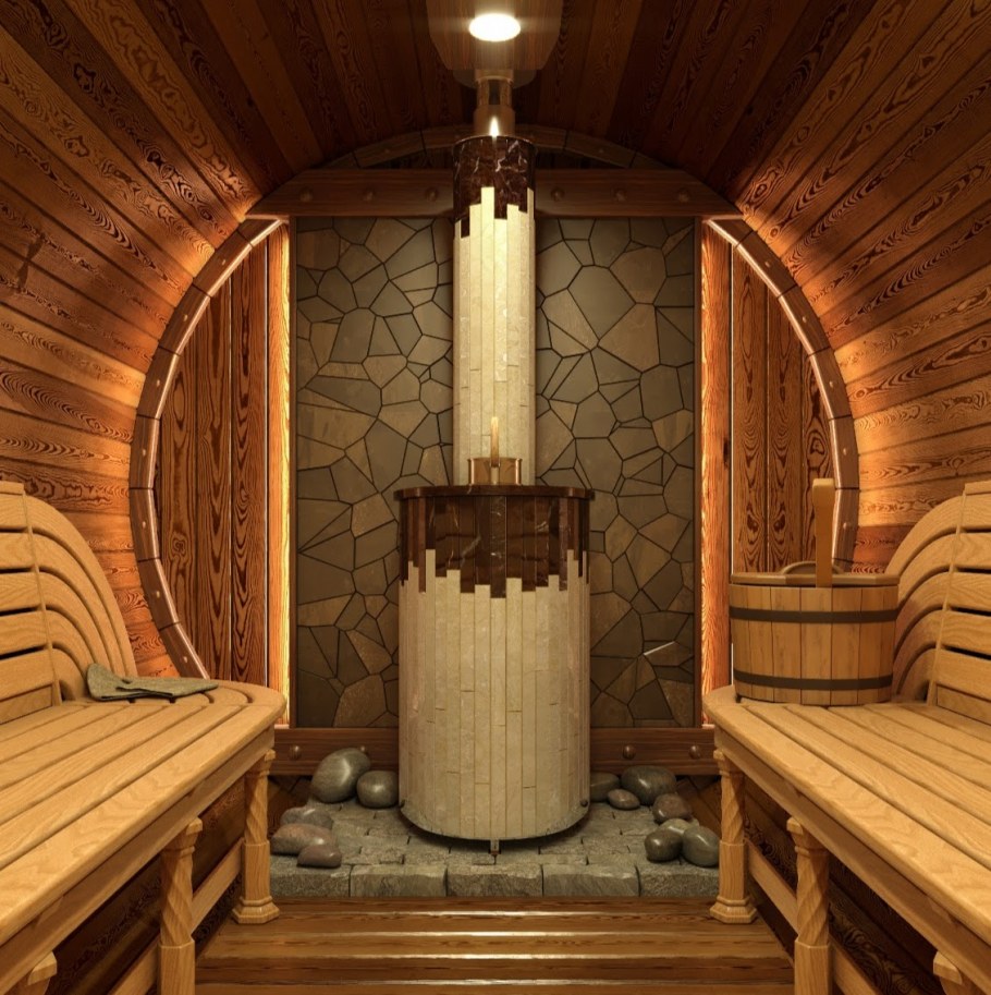 Баня-бочка Квадро под ключ