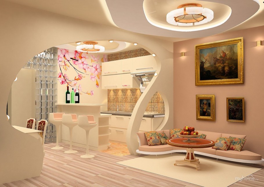 Арочные перегородки из гипсокартона