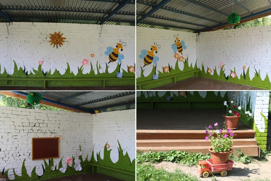 Украшение веранды в детском саду