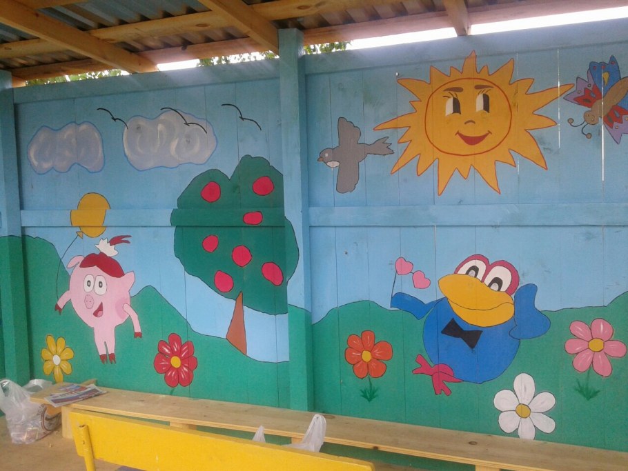 Украсить беседку в детском саду