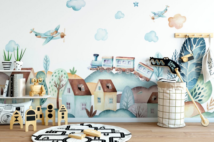 Интерьер для детской комнаты в пастельных тонах