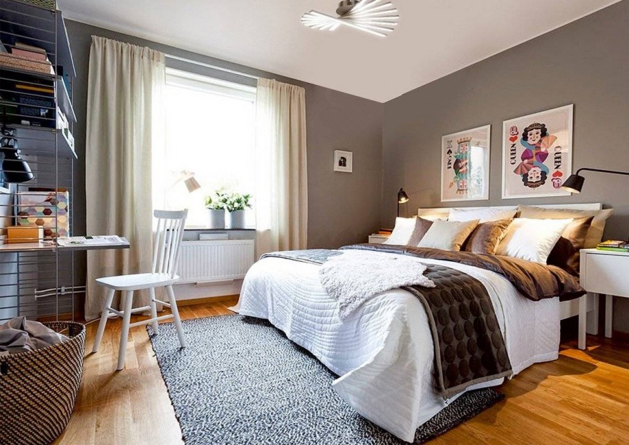 Спальня в стиле Сканди