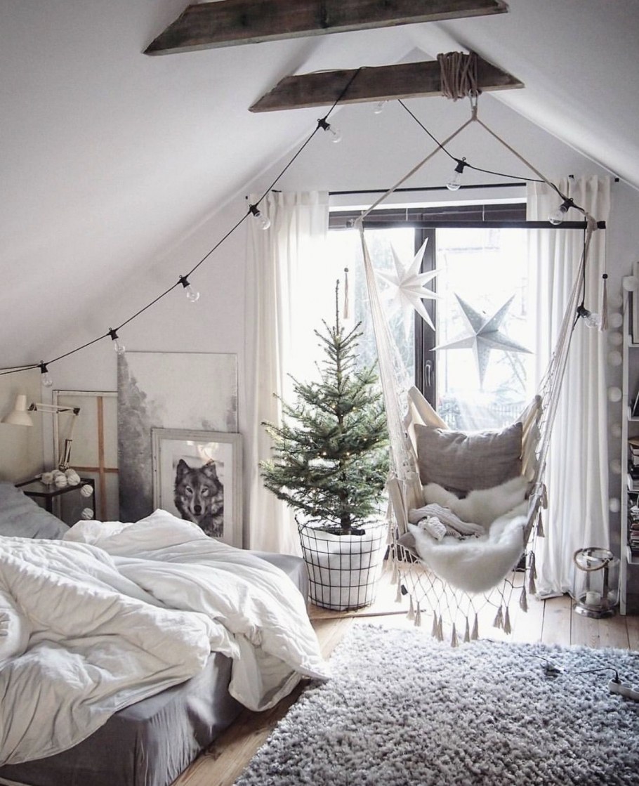 Спальня в стиле Сканди