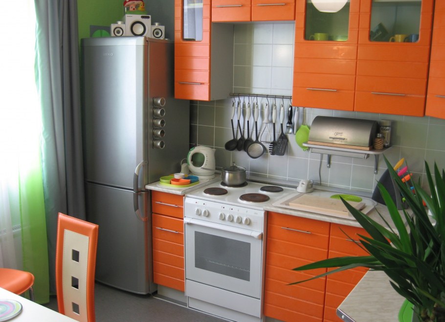 Интерьер маленькой кухни