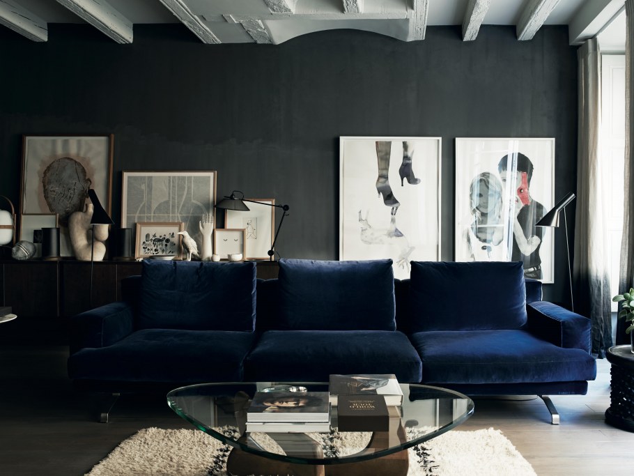 Диван артилс Velvet Navy Blue