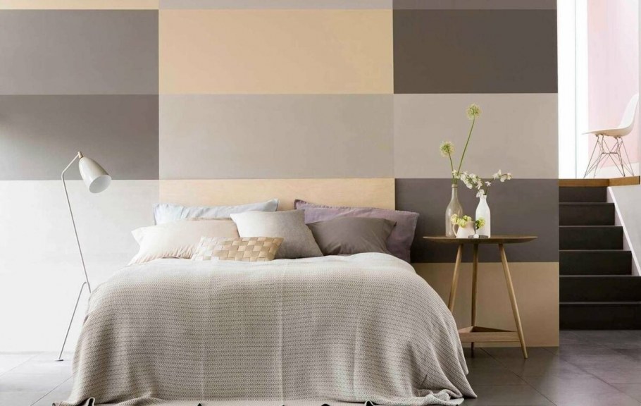 Спальня в бежево серых тонах