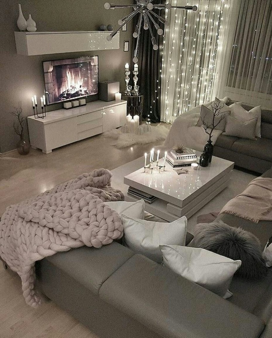 Уютная и стильная гостиная