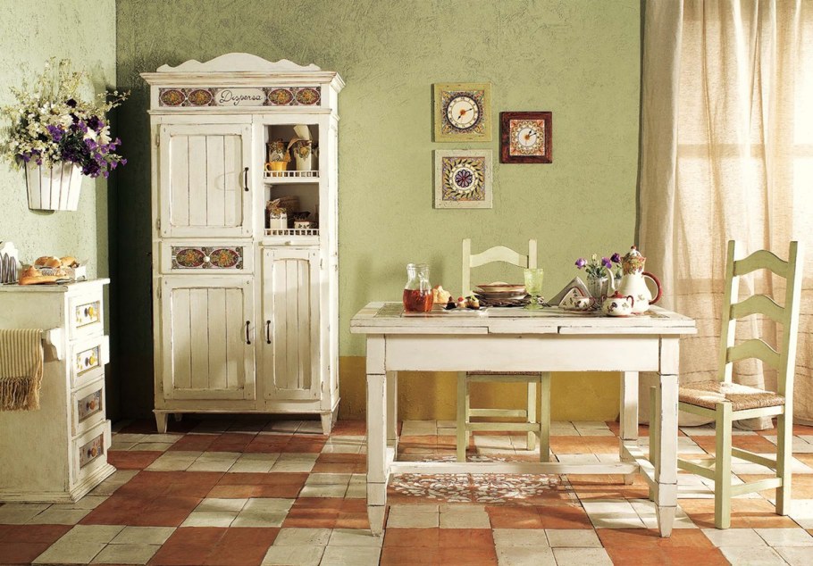 Кухня Прованс зеленая Лорен