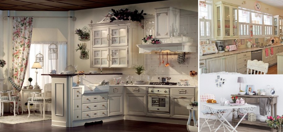 Кухня Кантри Прованс Неоклассика голубая