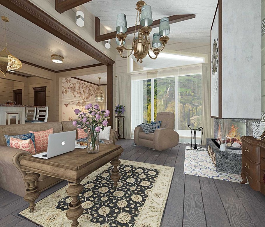 Интерьеры одноэтажных домов