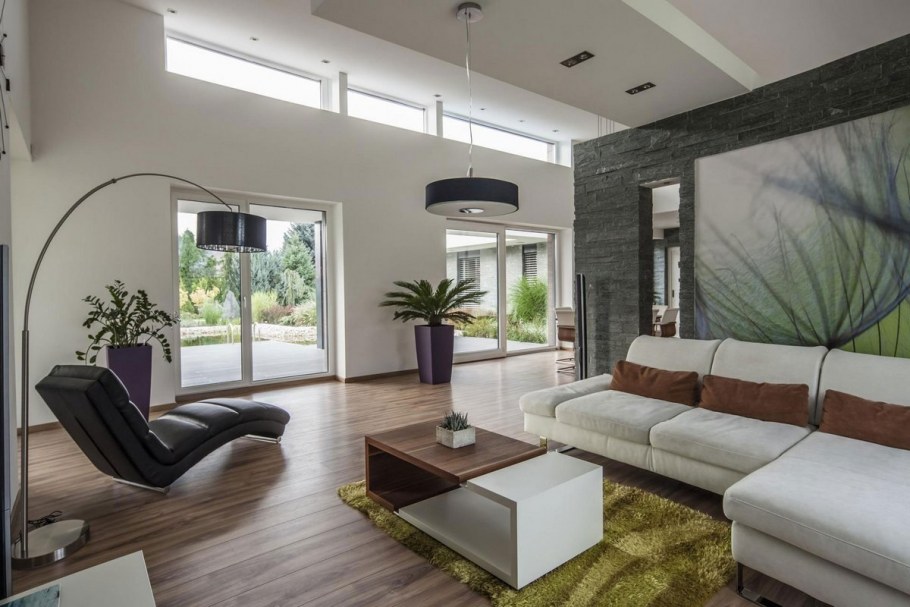 Интерьер одноэтажного коттеджа