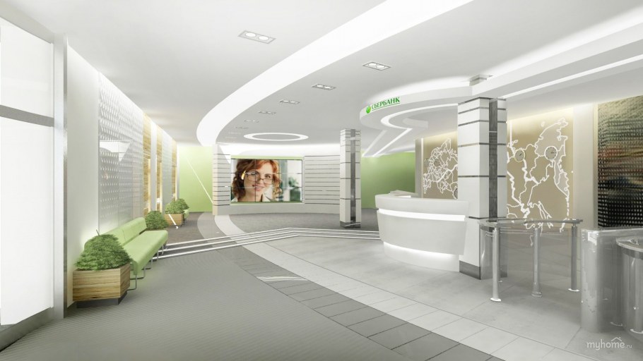 Интерьер лобби офиса