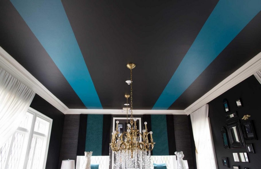 Покрасить потолок двухуровневый