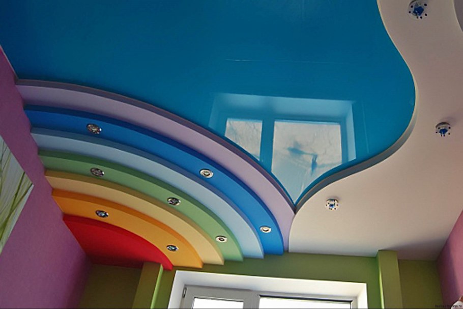 Многоуровневые натяжные потолки