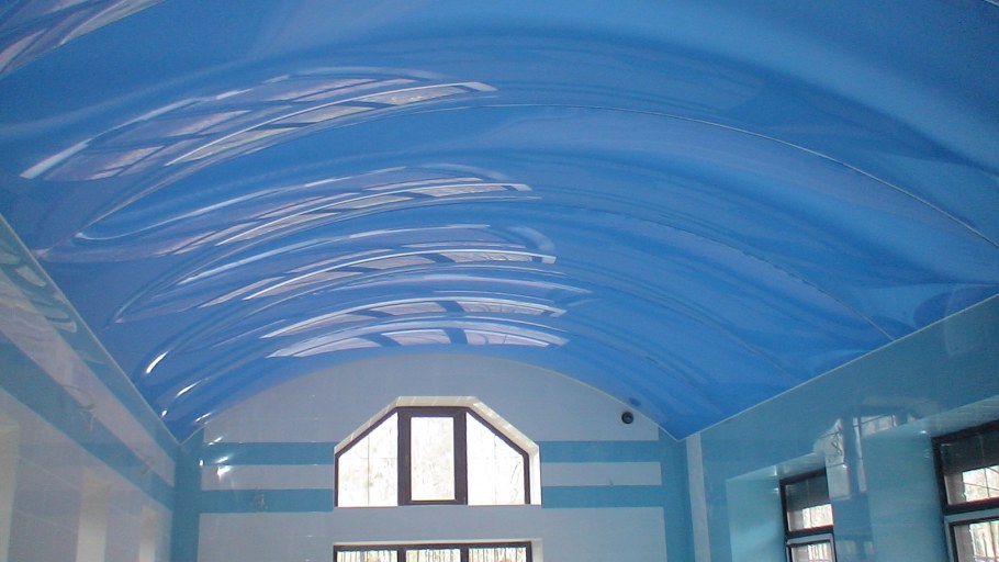 Комбинированные натяжные потолки двухуровневые