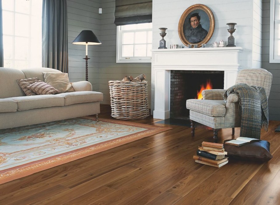 Рыжий ламинат в интерьере