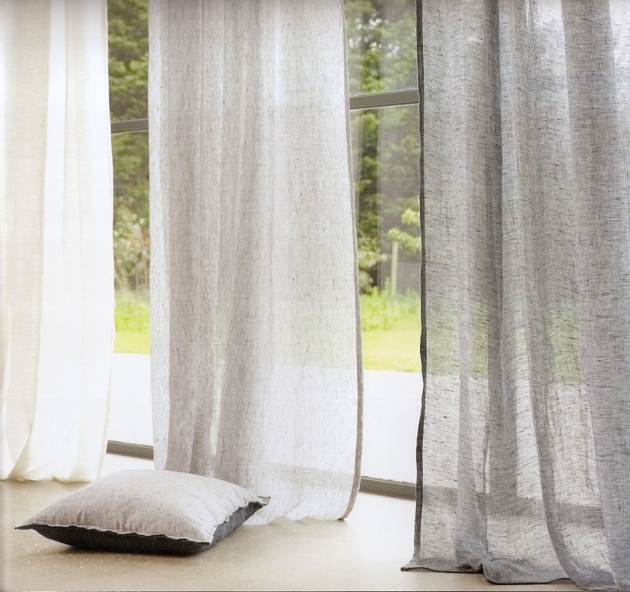 Льняные шторы в интерьере
