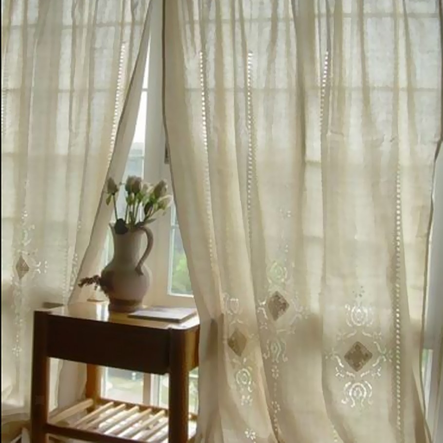 Шторы из льняной вуали