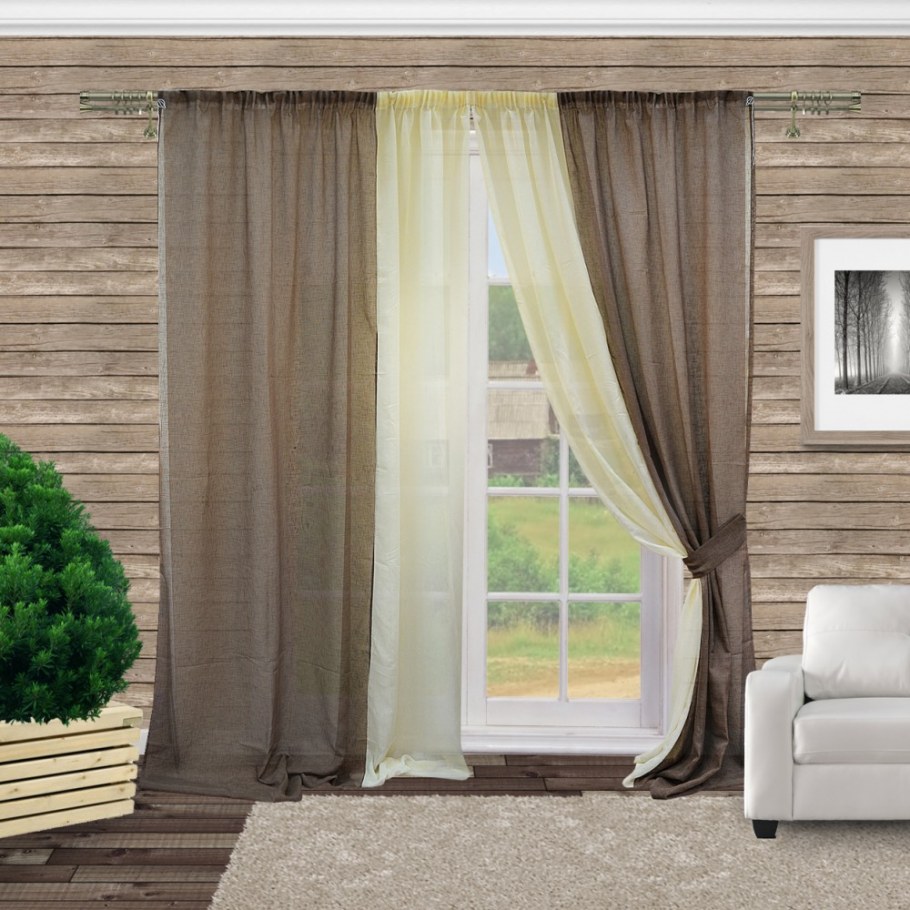 Льняные шторы