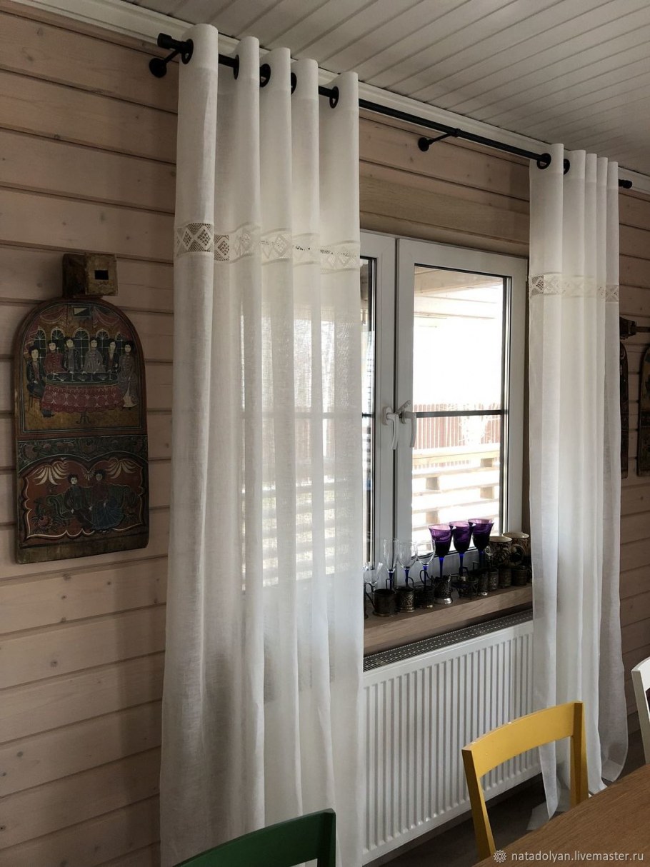Льняные шторы в интерьере