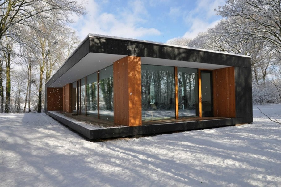 Фахверковый дом с плоской крышей