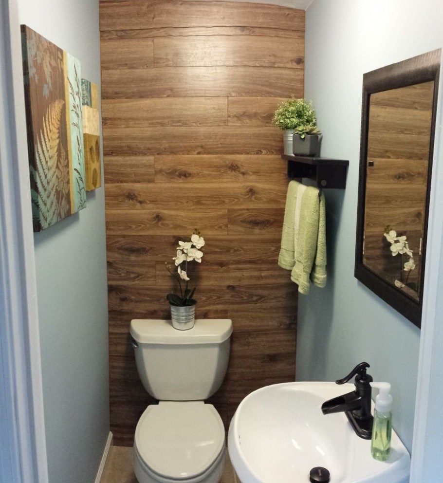 Деревянный пол в ванной