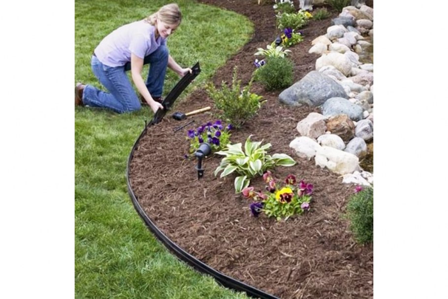 Бордюр садовый "Unibord" 4м х 4.5см (16 крепежных анкеров в комплекте)