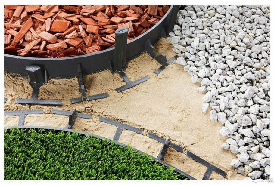 Бордюр Канта (kanta) SP Б-1000.10.02-ПП пластиковый коричневый