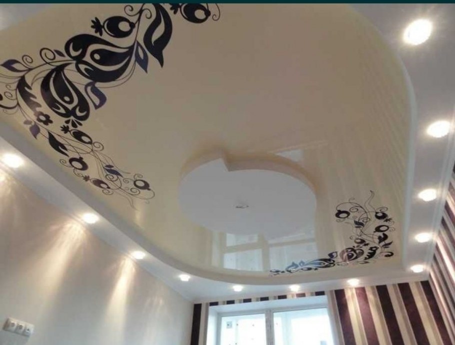 Натяжные потолки с рисунком