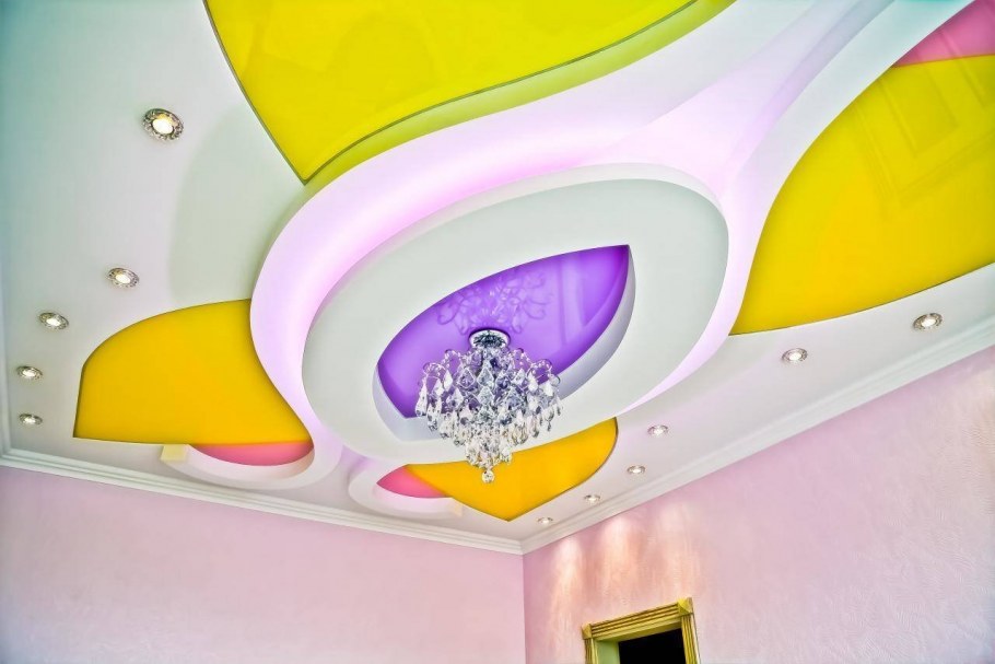 Потолок из гипсокартона геометрические фигуры