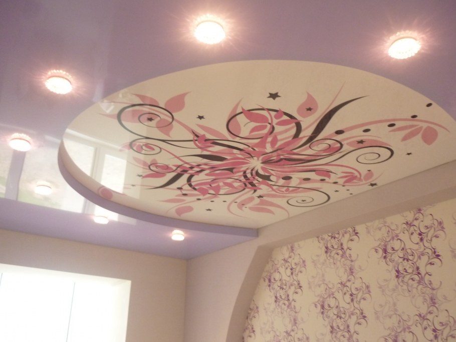 Двухуровневые потолки с фотопечатью